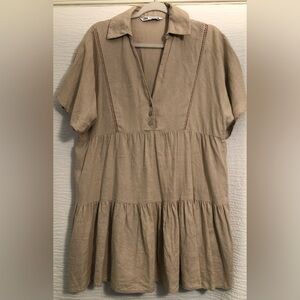 Women’s linen blend dress by Zara.